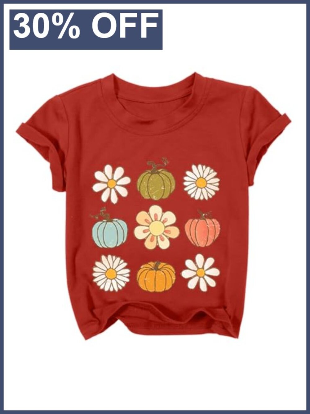 Toddler Girls Halloween Pumpkin Fall Tee Shirt Soft Cotton Unisex